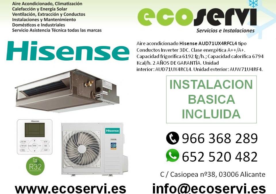 Aire Acondicionado Alicante Conductos Hisense AUD71UX4RFCL4