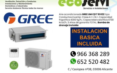 Aire Acondicionado Alicante Conductos Gree UM CDT 18 R32