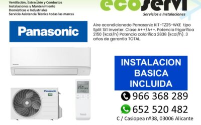 Aire Acondicionado Alicante Split Panasonic KIT-TZ25-WKE R32