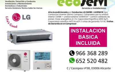 Aire Acondicionado Alicante Conductos LG CM18R + UUA1 Comfort