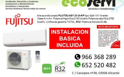 Aire Acondicionado Alicante Split Fujitsu ASY 25 UI-KP