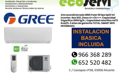 Aire Acondicionado Alicante Split GREE PULAR 18