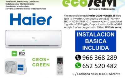 Aire Acondicionado Alicante Haier GEOS+ GREEN 25