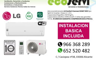 Aire Acondicionado Alicante Split LG Confort Connect S24ET R32