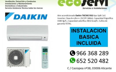 Aire Acondicionado Alicante Split DAIKIN TXC50C