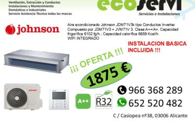 Aire Acondicionado Alicante Conductos johnson JDM71V3